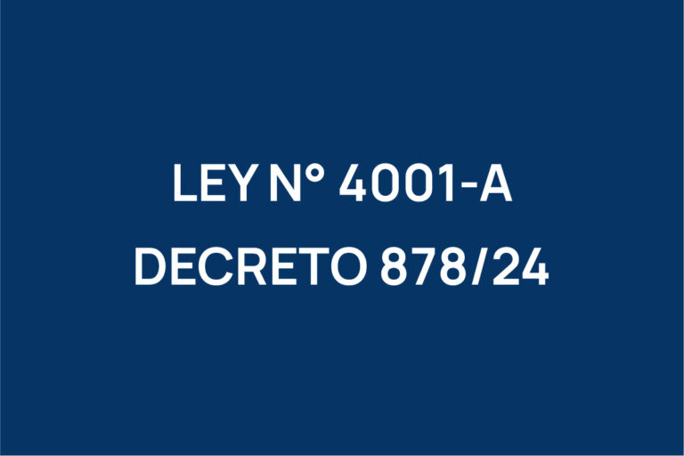 Ley 4001-A y Decreto 878-24