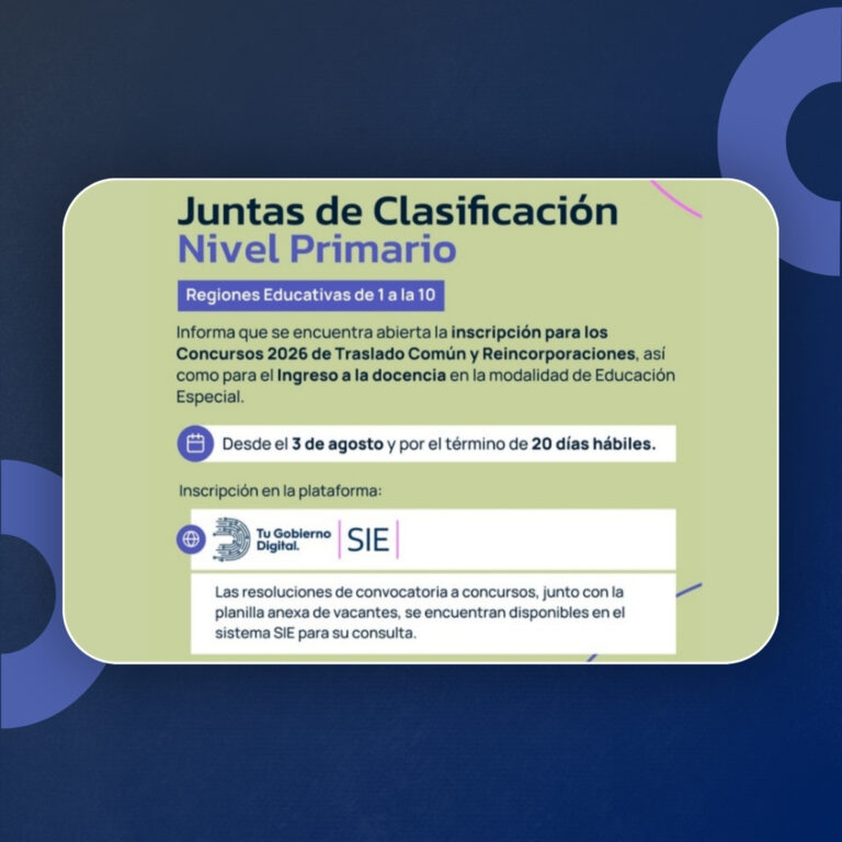 CONCURSOS DE TRASLADO E INGRESO EN NIVEL PRIMARIO: EN AGOSTO SE ABRE INSCRIPCIÓN PARA EDUCACIÓN ESPECIAL