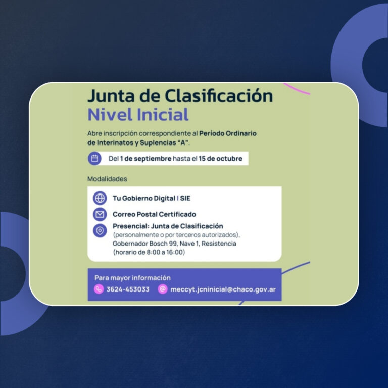 NIVEL INICIAL: DESDE SEPTIEMBRE ABREN LAS INSCRIPCIONES PARA INTERINATOS Y SUPLENCIAS