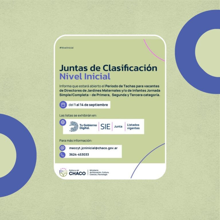 NIVEL INICIAL: ABRE EL PERÍODO DE TACHAS PARA VACANTES DE CARGOS DIRECTIVOS